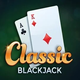 Classic Blackjack online game logo by Red Tiger Gaming on casinocelsius.eu.com